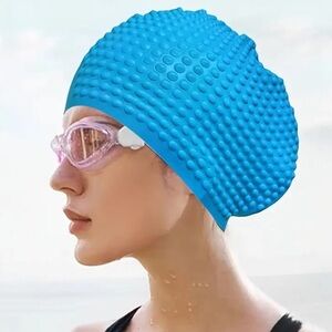High Elasticity Thick Silicone Swimming Cap  for Women and Men